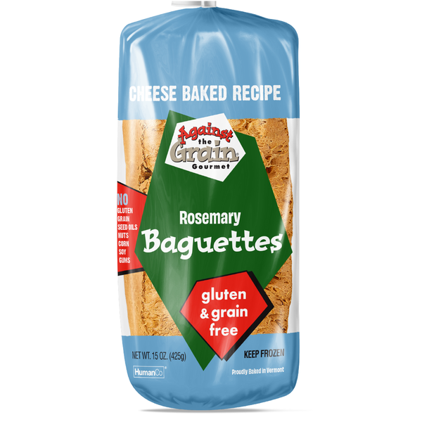 Frozen Breads & Doughs Against The Grain Gluten Free, Grain Free Rosemary Baguettes, Nut Free hero