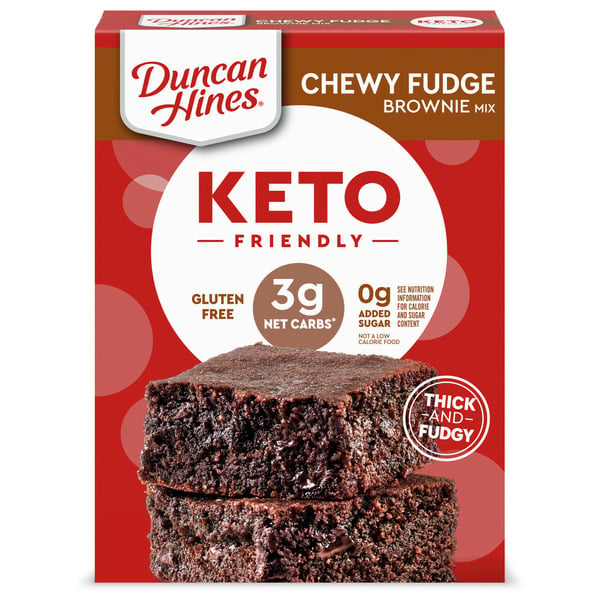 Duncan Hines Keto Friendly Chewy Fudge Brownie Mix, Baking Mix hero