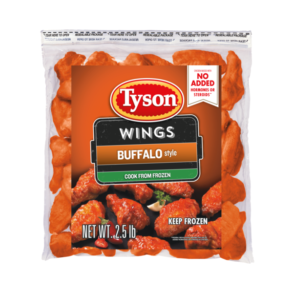 Frozen Meat & Seafood Tyson Uncooked Buffalo Style Chicken Wings, Frozen hero