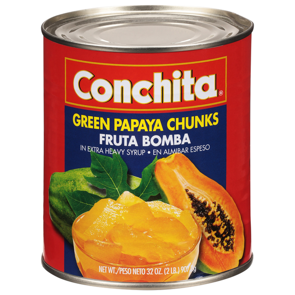 Canned/Jarred Fruits Conchita Papaya Chunks, Green hero