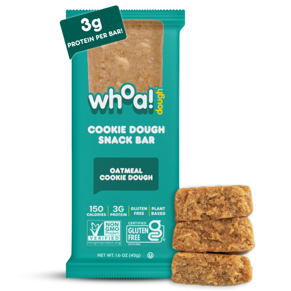 Whoa Dough Oatmeal Cookie Dough Snack Bar,  Vegan, Gluten Free hero