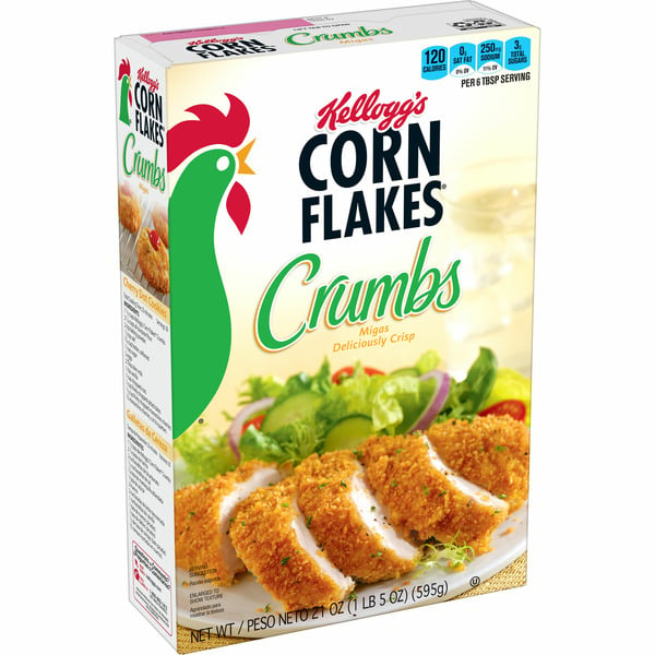 Marinades & Meat Preparation Kellogg's Corn Flakes Crumbs, 8 Vitamins and Minerals, Original hero