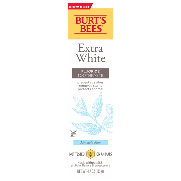 Oral Hygiene Burt’s Bees Toothpaste, Fluoride, Mountain Mint, Extra White hero