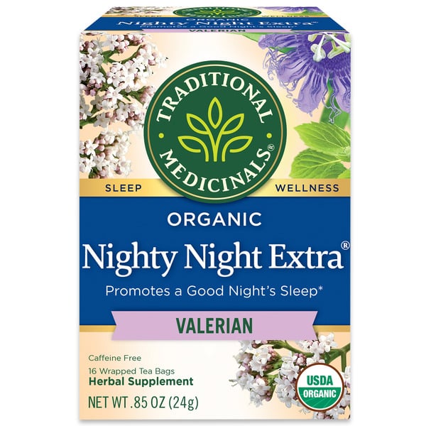 Tea Traditional Medicinals Organic Nighty Night Extra, Caffeine Free Herbal Tea hero