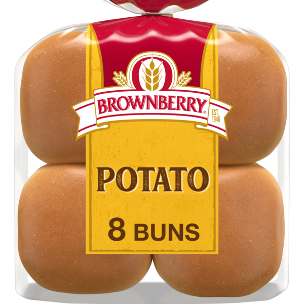 Buns & Rolls Brownberry 8 count, Potato Buns hero