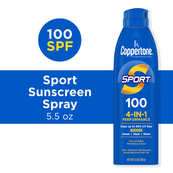 Body Lotions & Soap Coppertone Water Resistant Sunscreen Spray, Broad Spectrum SPF 100 hero