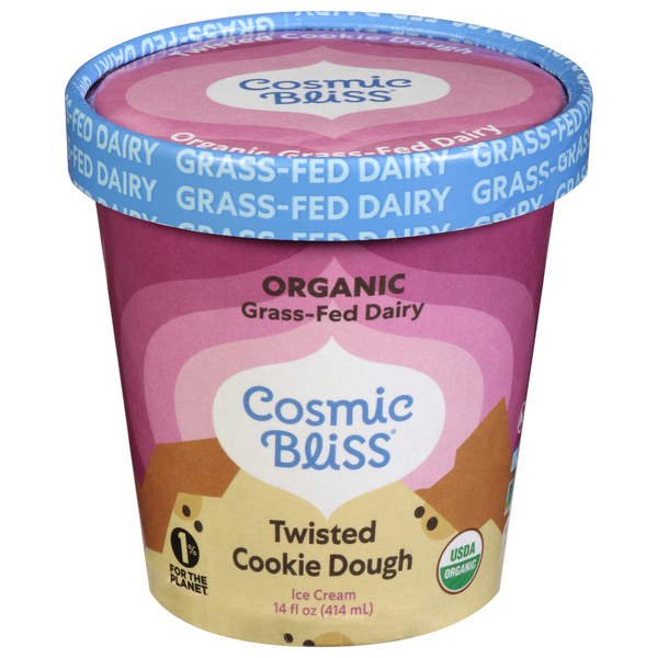 Ice Cream & Ice Cosmic Bliss Organic, Grass-Fed Dairy Twisted Cookie Dough hero