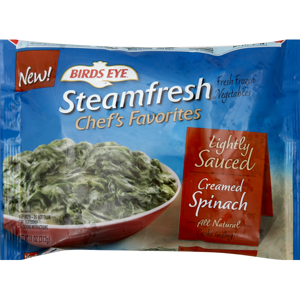 Frozen Produce Birds Eye Steamfresh Cream Spinach hero