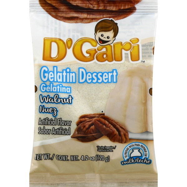 Baking & Supplies D'Gari Gelatin Dessert, Walnut hero