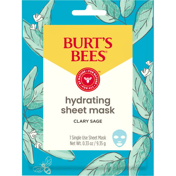 Facial Care Burt's Bees Hydrating Sheet Mask With Clary Sage, 99 Percent Natural Origin hero