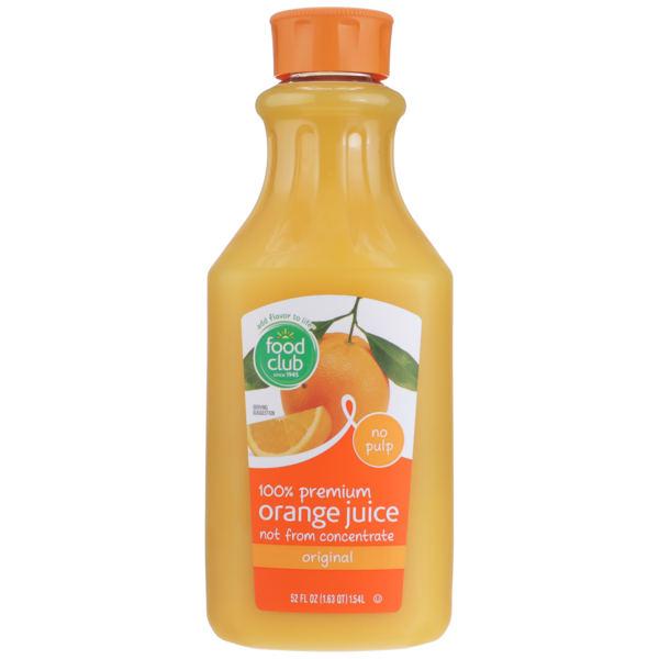 Juice & Nectars Food Club Original 100% Premium Orange Juice hero