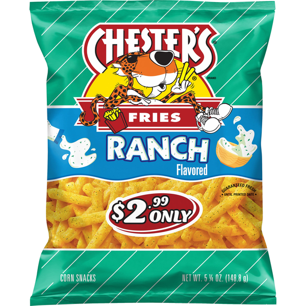 Chips & Pretzels Chester's Fries Corn And Potato Snacks Ranch Flavored 5 1/4 Oz hero