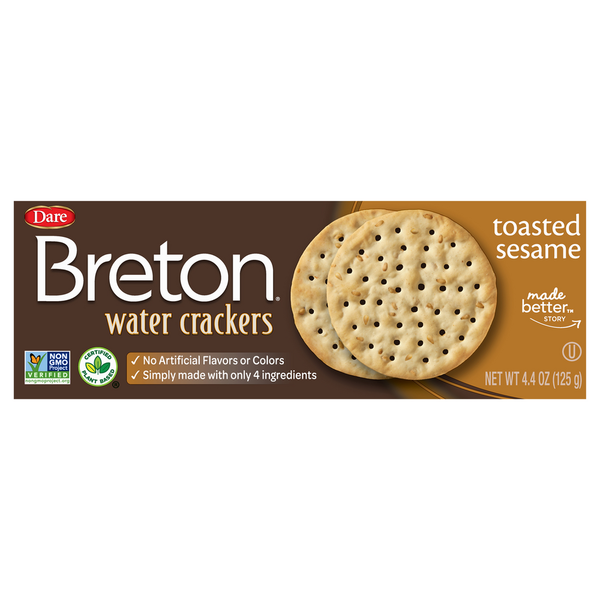 Crackers Dare Breton Water Crackers, Toasted Sesame hero