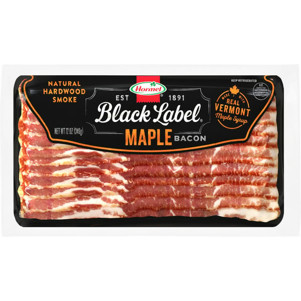 Hot Dogs, Bacon & Sausage Hormel Black Label Maple Syrup Thick Cut Bacon hero