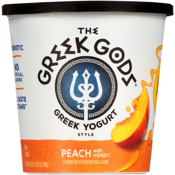 Yogurt Greek Gods Peach with Honey Greek Style Yogurt hero