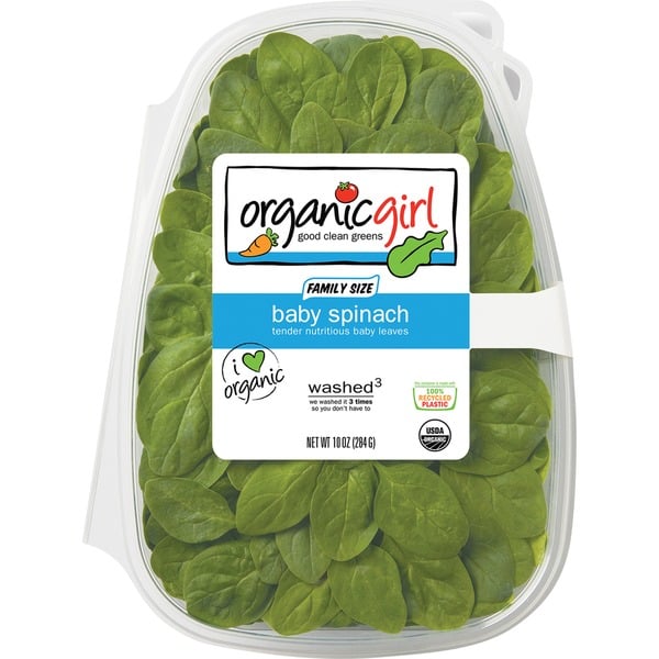 Fresh Vegetables Organic Girl Baby Spinach, Family Size hero