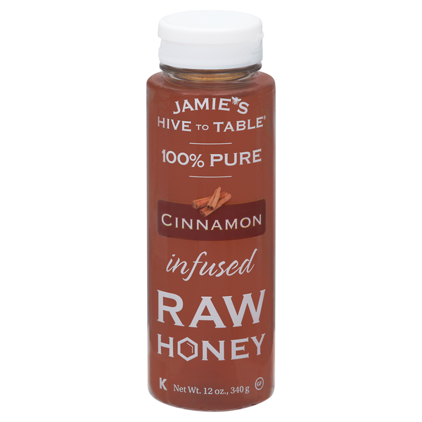 Honeys, Syrups & Nectars Jamie's Hive to Table Honey, Raw, Cinnamon, 100% Pure, Infused hero