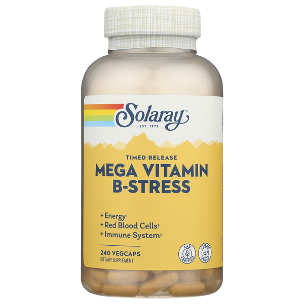 Vitamins & Minerals Solaray Mega Vitamin Vitamin B-Stress, Timed-R hero