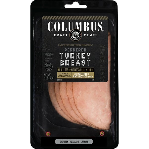 Lunch Meat Columbus Abf Pepper Turkey hero