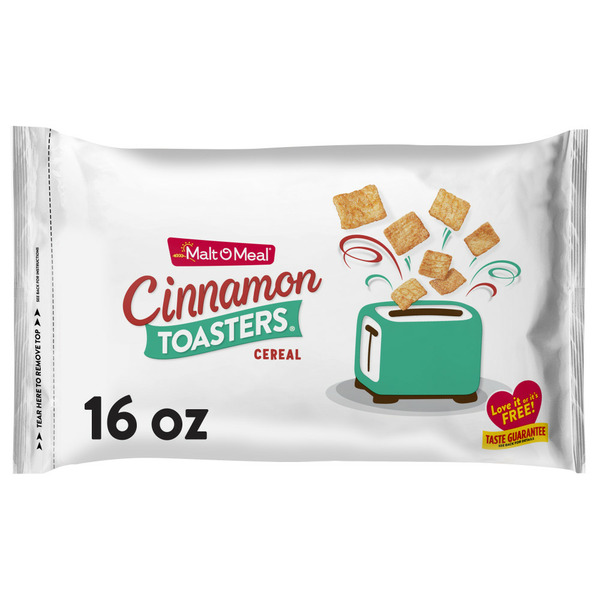 Cereal & Granola Malt-O-Meal Cinnamon Toasters Breakfast Cereal, Cinnamon Cereal Squares, Family Cereal Bag hero