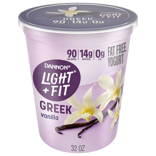 Yogurt Dannon Light + Fit Vanilla Greek Nonfat Yogurt Tub hero