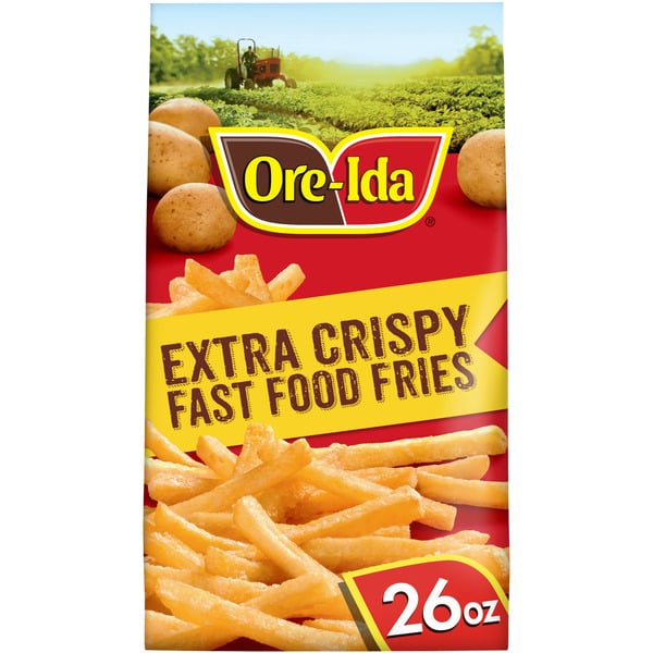 Ore-Ida Extra Crispy Fast Food French Fries Fried Food Snacks Frozen Potatoes hero