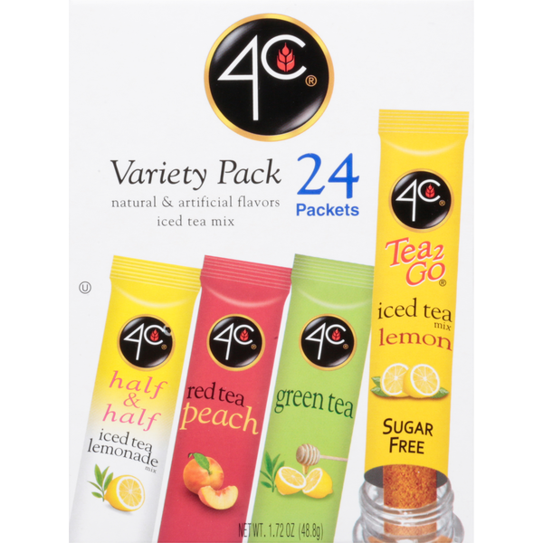 Drink Mixes 4C Foods Iced Tea Mix, Variety Pack hero