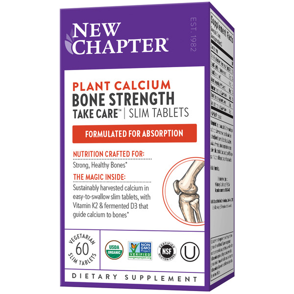 Vitamins & Minerals New Chapter Bone Strength Take Care, Slim Tabs, Organic Plant Calcium hero