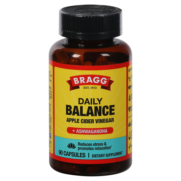 Vitamins & Supplements Bragg Daily Balance, Apple Cider Vinegar, Capsules hero