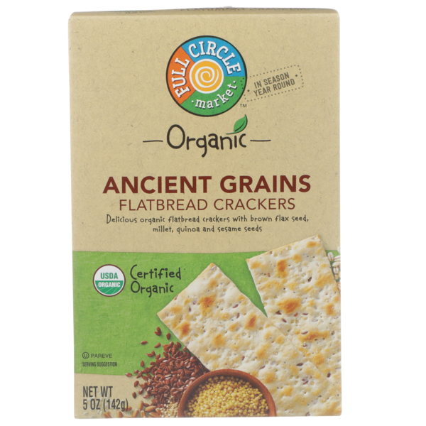 Cookies & Cakes Full Circle Ancient Grains Flatbread Crackers hero