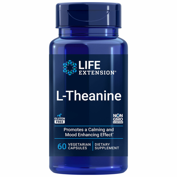 Life Extension L-theanine 100 Mg Promotes A Calming And Mood Enhancing Effect Dietary Supplement Vegetarian Capsules hero