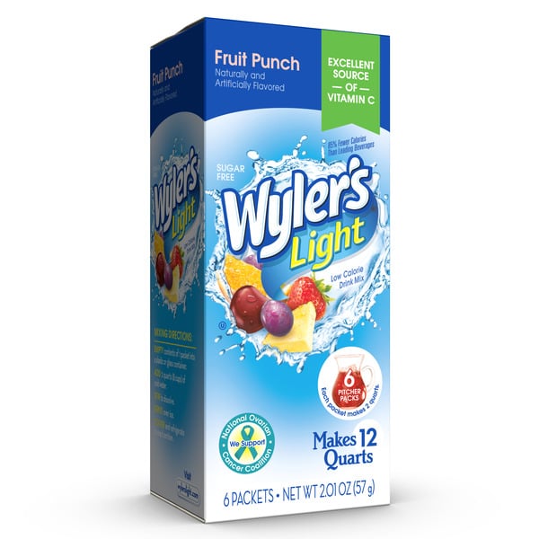 Cocoa & Drink Mixes Wyler's Light Pitcher Pack Low Calorie Fruit Punch hero