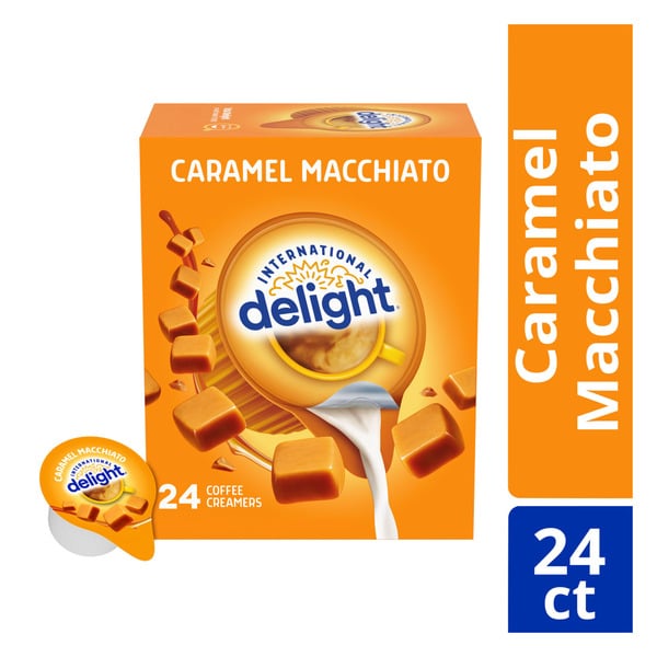 Coffee International Delight Caramel Macchiato Coffee Creamer Singles hero