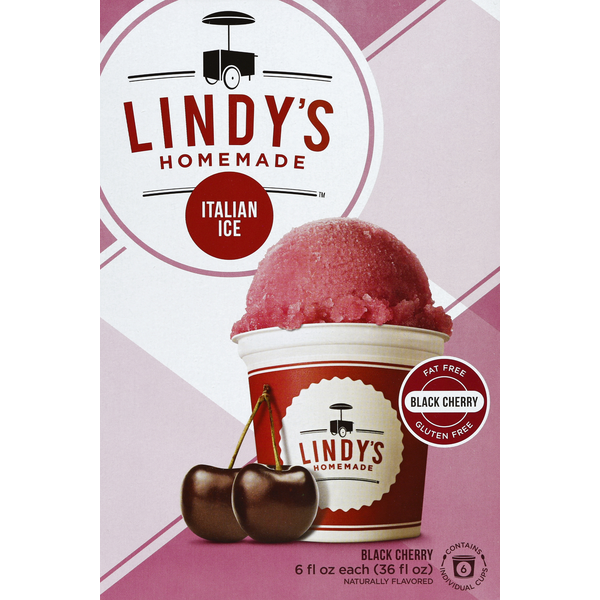 Ice Cream & Ice Lindy's Italian Ice, Black Cherry hero