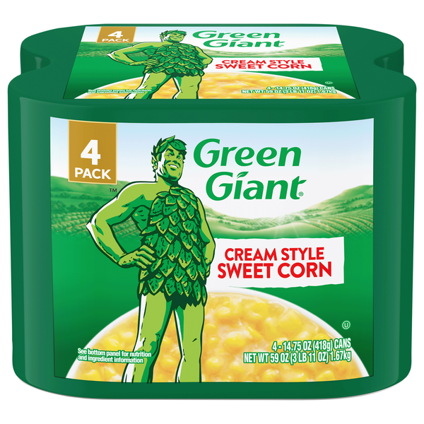 Canned & Jarred Vegetables Green Giant Sweet Corn, Cream Style, 4 Pack hero