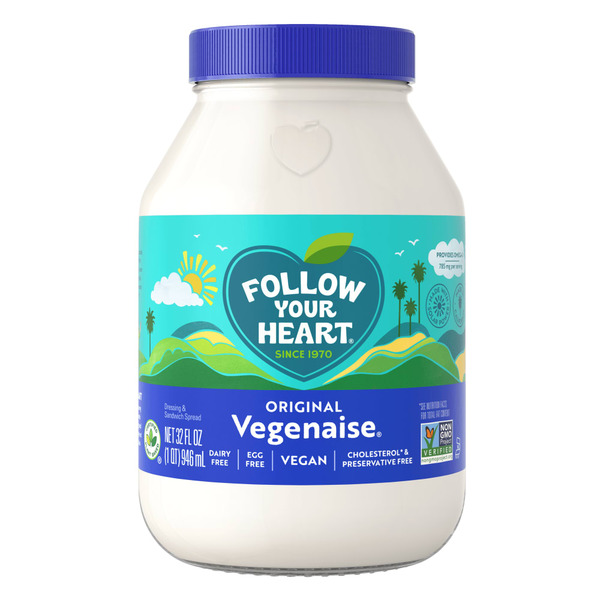 Preserved Dips & Spreads Follow Your Heart Original Vegenaise, Vegan, Dairy Free, Egg Free, Gluten Free Mayo hero