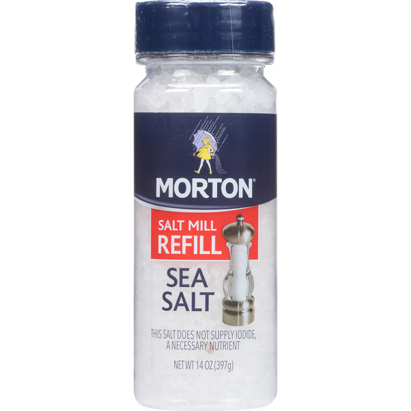 Spices & Seasonings Morton Sea Salt, Salt Mill, Refill hero