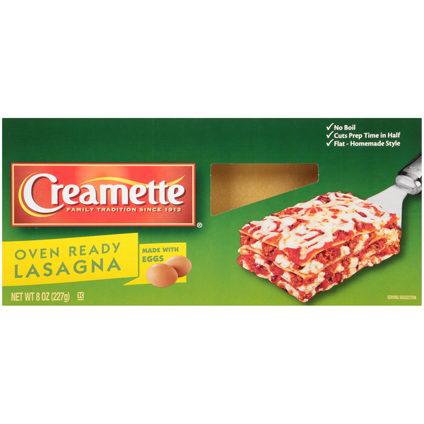 Frozen Meals Creamette Oven Ready Lasagna hero