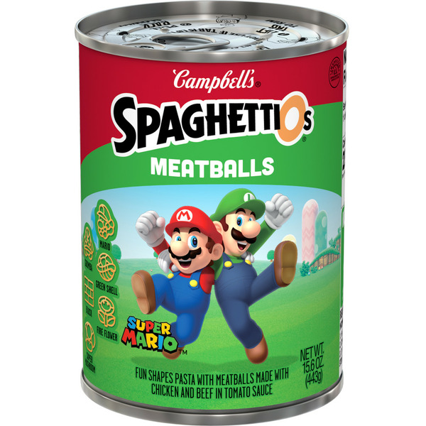 Canned Meals & Beans Campbell's Super Mario Bros. Shaped Pasta with Meatballs hero