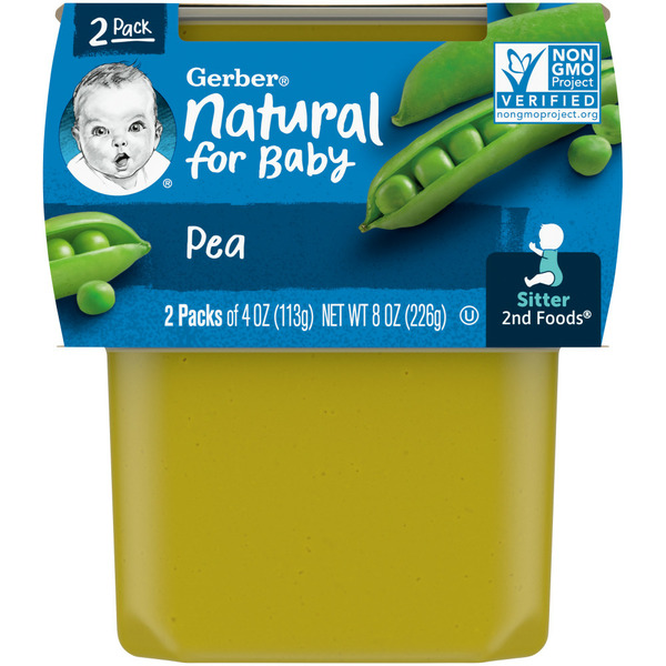 Baby Food & Formula Gerber Baby Food Pea Tubs hero