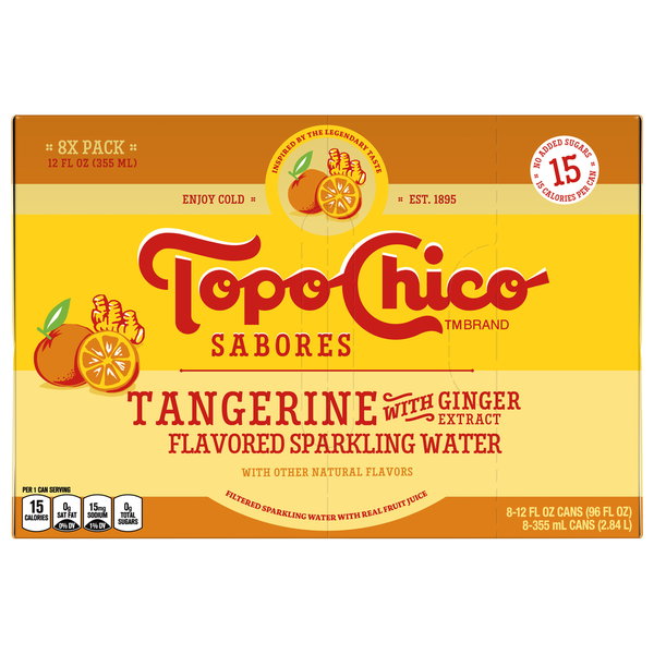 Topo Chico Sparkling Water, Tangerine with Ginger Extract hero