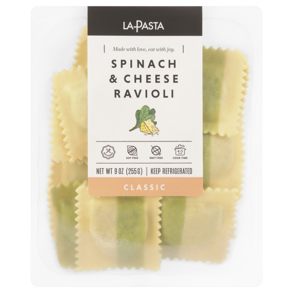 Fresh Pasta La Pasta Ravioli, Classic, Spinach & Cheese hero