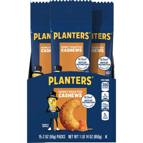 Pantry Planters Honey Roasted Cashews hero