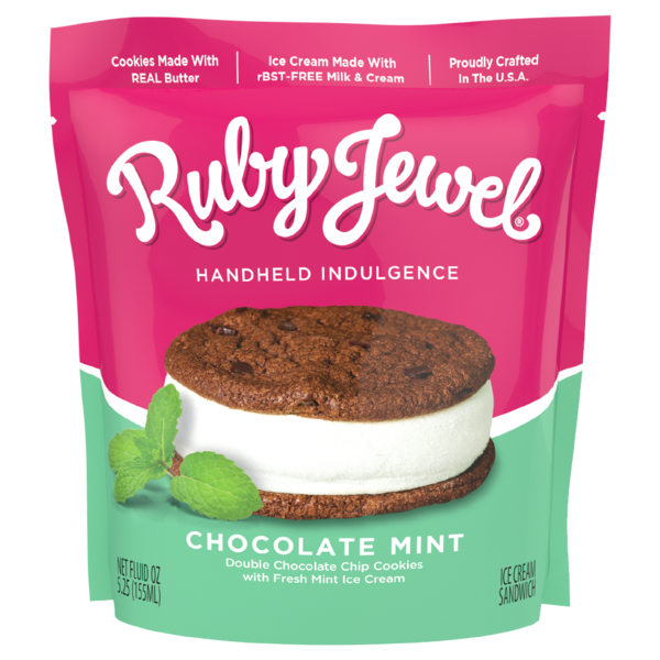 Ice Cream & Ice Ruby Jewel Chocolate Mint Ice Cream Sandwich hero