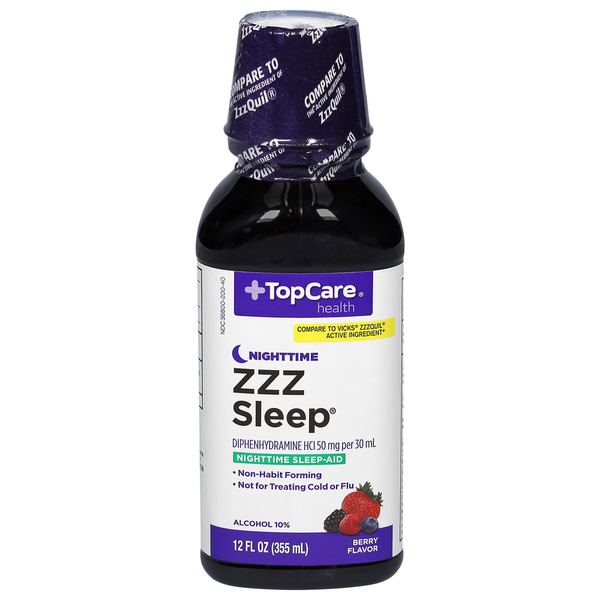 Stress & Sleep Aids TopCare ZZZ Sleep, Nighttime, 50 mg, Berry Flavor hero