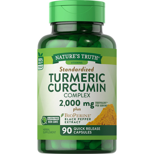 Vitamins & Supplements Nature's Truth Turmeric Curcumin 2000mg plus BioPerine Black Pepper Capsules hero