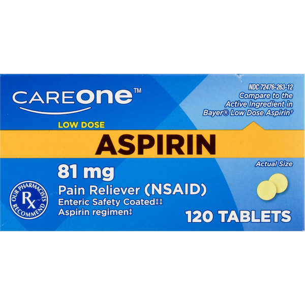 Muscles, Joints & Pain Relief CareOne Low Dose Aspirin 81 mg hero