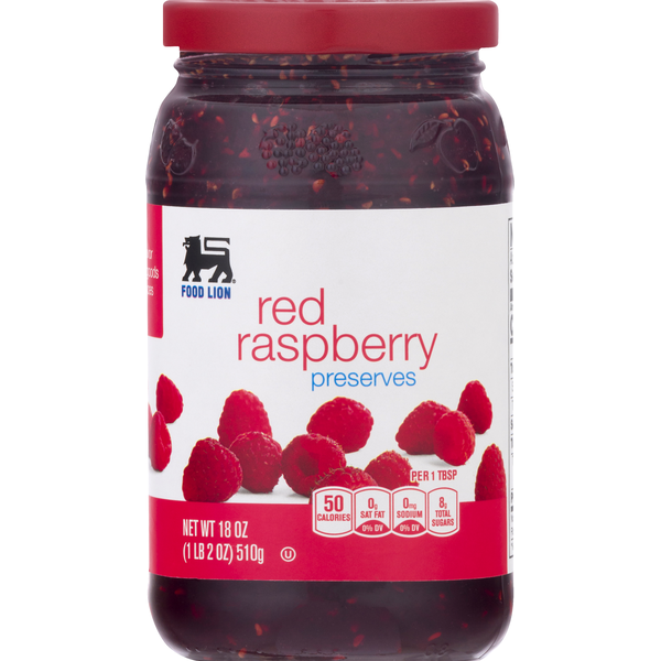 Spreads, Jam & Jelly Food Lion Preserves, Red Raspberry hero