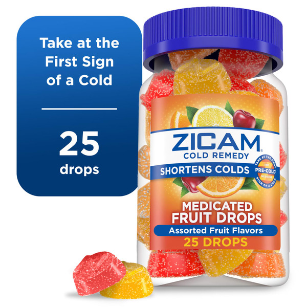 Cold, Flu & Allergy Zicam Cold Remedy Zinc Medicated Fruit Drops hero