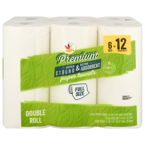 Store Brand Paper Towels, Premium, Double Rolls, Full Size, 2 Ply hero